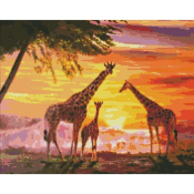 Алмазная мозаика Идейка "Семья жирафов" ©ArtAlekhina 40х50 см AMO7327 фото 1