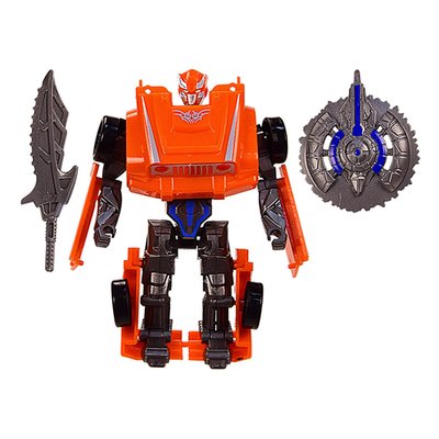 Трансформер - робот с оружием 11 см оранжевый 39-6 фото 1