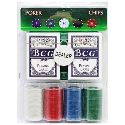 Набор для покера Poker Chips 100 фишек, карты, аксессуары 424 фото 1