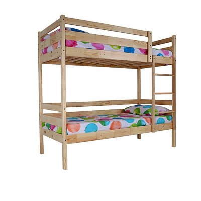 Двухъярусная деревянная кровать для подростка Sportbaby 190х80 см лакированная babyson 3 фото 1
