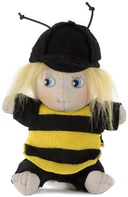 Флісова лялька ручної роботи Rubens Barn Бджілка 10049 фото 1