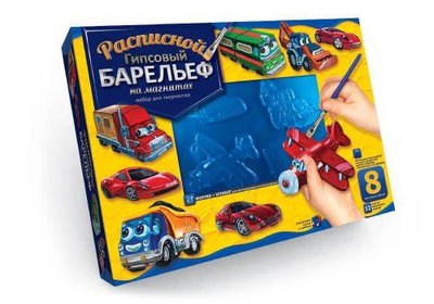 Расписной гипсовый барельеф Danko Toys Транспорт 8 фигур РГБ-01 фото 1