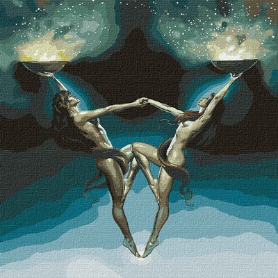Картина за номерами Ідейка "Магія двох" з фарбами металік 50х50см KHO9544 фото 1