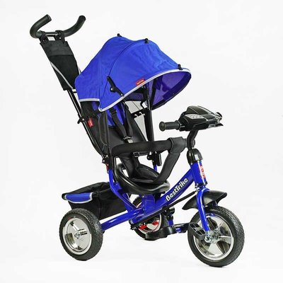 Детский трехколесный велосипед Best Trike интерактивный EVA колеса синий с серой базой 6588 / 62-801 фото 1