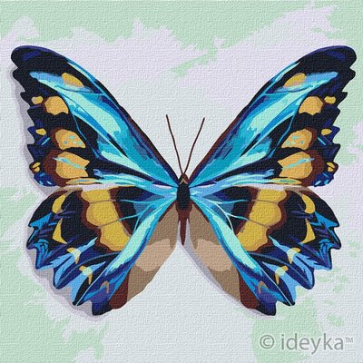Картина за номерами Ідейка "Блакитний метелик" 25х25см KHO4207 фото 1