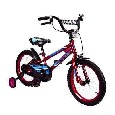 Велосипед дитячий двоколісний 16" Like2bike Rider сталева рама, дзвінок, вишневий 211606 фото 1