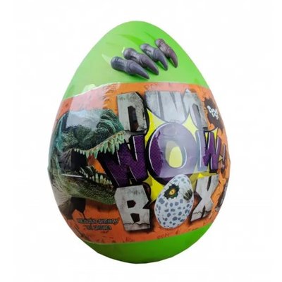 Яйцо - сюрприз для мальчиков Danko Toys Dino WOW укр зелёный DWB-01-01U фото 1