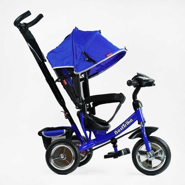 Детский трехколесный велосипед Best Trike интерактивный EVA колеса синий с серой базой 6588 / 62-801 фото 2