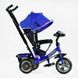 Детский трехколесный велосипед Best Trike интерактивный EVA колеса синий с серой базой 6588 / 62-801 фото 2