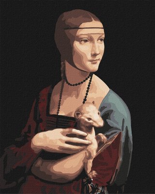 Картина за номерами Ідейка "Дама з горностаєм ©Леонардо да Вінчі" 40х50 см KHO4818 фото 1