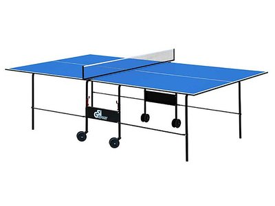 Теннисный стол передвижной GSI Sport Athletic Light Gk-2 с аксессуарами 274х152 см ЛДСП синий фото 1