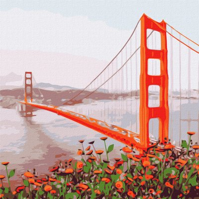 Картина за номерами Ідейка "Ранковий Сан-Франциско" 50х50 см KHO3596 фото 1