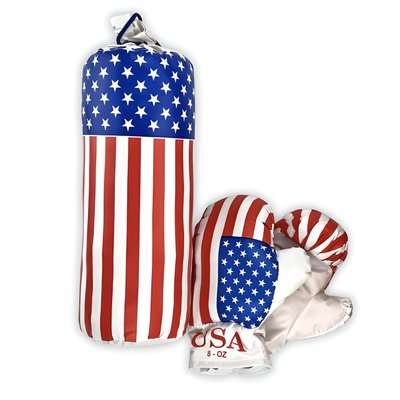 Боксерский набор Danko Toys Америка малый груша 36х13 и перчатки от 6 лет S-USA фото 1