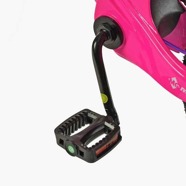Велосипед детский двухколёсный 16" CORSO Connect магниевая рама доп колеса на 5-7 лет розовый с фиолетовым MG-16117 фото 5