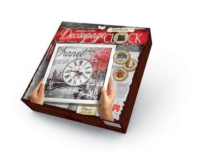 Набор для декупажа Danko Toys Decoupage Clock Путешествие с рамкой DKC-01-05 фото 1