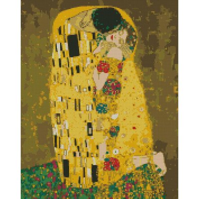 Алмазна мозаїка Ідейка "Аура поцілунку Густав Клімт" 40х50 см AMO7045 фото 1
