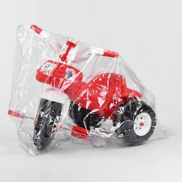 Дитячий триколісний велосипед Pilsan Bidik пластикові колеса клаксон червоно-білий 07-119 фото 5