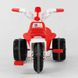 Дитячий триколісний велосипед Pilsan Bidik пластикові колеса клаксон червоно-білий 07-119 фото 2