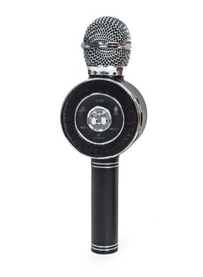 Беспроводной bluetooth караоке микрофон с колонкой WS-668 Черный фото 1