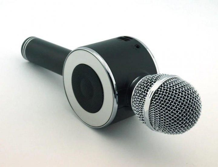 Бездротовий bluetooth караоке мікрофон з колонкою WS-668 Чорний фото 2