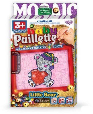 Мозаика из пайеток Danko Toys Baby Paillette: Мишка PG-01-01 фото 1