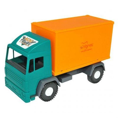 Игрушечный контейнеровоз Wader Mini truck 24 см зеленый 39687 фото 1