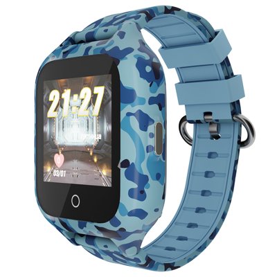 Детские водонепроницаемые GPS часы MYOX MX-72BLW (4G) камуфляж с видеозвонком фото 1