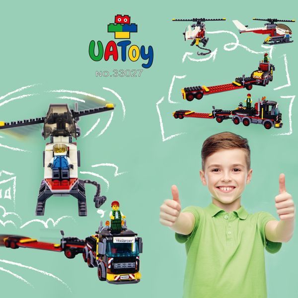 Дитячий конструктор UAToy "Вертоліт та тягач" серія Доблесні рятувальники 331 деталей 33027 фото 8