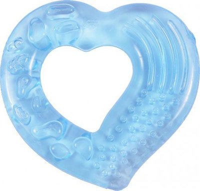 Прорізувач для зубів з водою Серце блакитний LI 307 фото 1