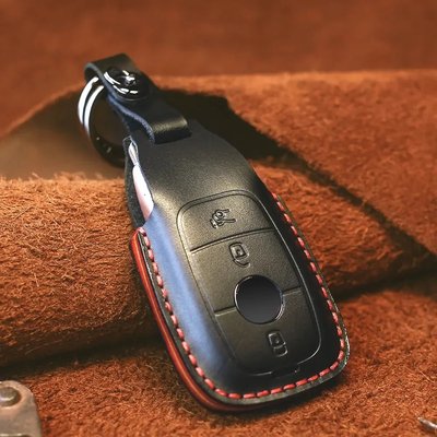 Шкіряний чохол для смарт - ключа Mercedes Benz (Мерседес) чорний фото 1