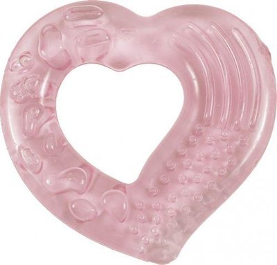 Прорезыватель для зубов с водой Сердечко розовый LI 307 фото 1