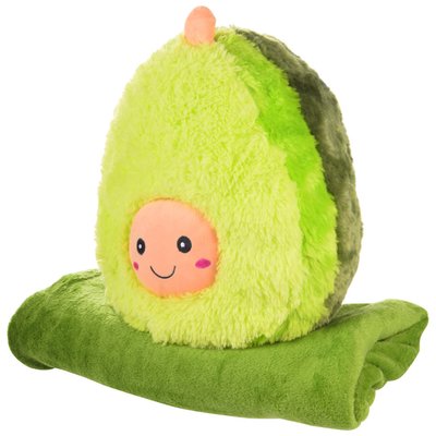 Дитячий плед 150х100 см із подушкою - іграшкою 40 см "Авокадо" зелений 0906-2 фото 1