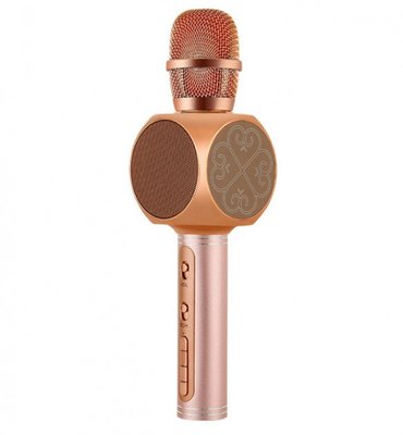 Беспроводной bluetooth караоке микрофон с колонкой (Rose Gold) SU-YOSD YS-63 фото 1
