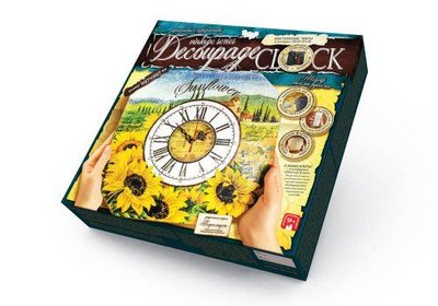 Набор для декупажа Danko Toys Decoupage Clock Ромашки с рамкой DKC-01-09 фото 1