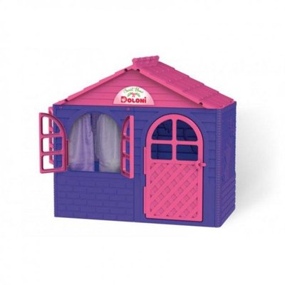 Пластиковый детский игровой домик Doloni с окнами и дверью 130х70х120 см фиолетовый с розовым 02550/10 фото 1