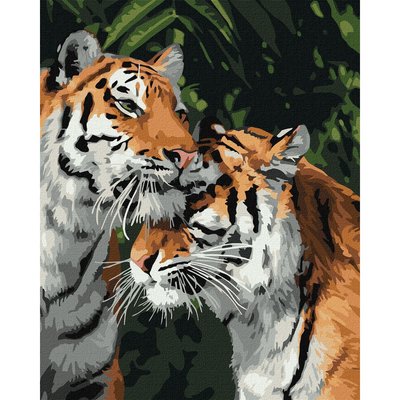 Картина за номерами Ідейка "Тигрине кохання" 40х50 см KHO4301 фото 1