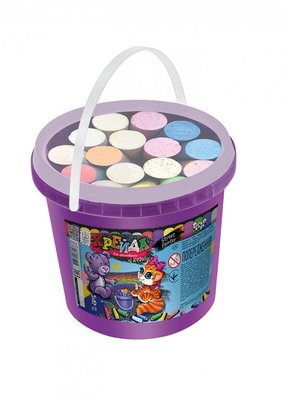 Мелки для рисования на асфальте Danko Toys в ведре 16 цветов укр MEL-03-01U фото 1