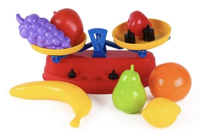 Набор игрушечных продуктов ТехноК Фрукты с весами 7 предметов 6023 фото 1