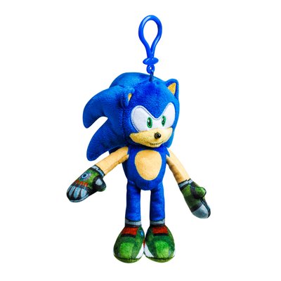 М'яка іграшка на кліпсі для рюкзака Sonic Prime Сонік 15 см фото 1
