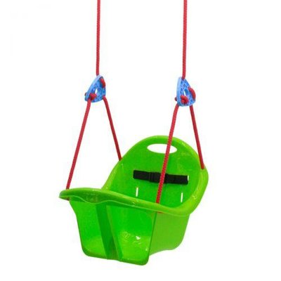 Дитячі підвісні гойдалки Maximus Аїст пластикові зелені фото 1