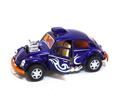 Машинка KINSMART Volkswagen Beetle Custom-Dragracer фіолетова KT5405W фото 1