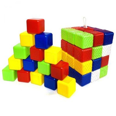 Развивающие кубики пластмассовые Бамсик Малые кубик 6 см 36 штук 0418 фото 1
