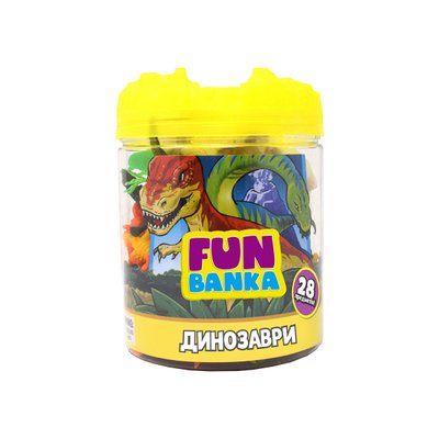 Ігровий міні-набір з тваринами FUN BANKA – Динозаври 28 предметів фото 1