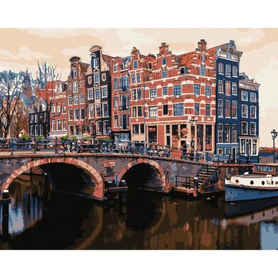 Картина за номерами Ідейка "Чарівний Амстердам" 40х50 см KHO3615 фото 1