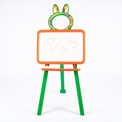 Детский мольберт для рисования Doloni 110-130 с аксессуарами оранжево-зелёный 013777/3 фото 1