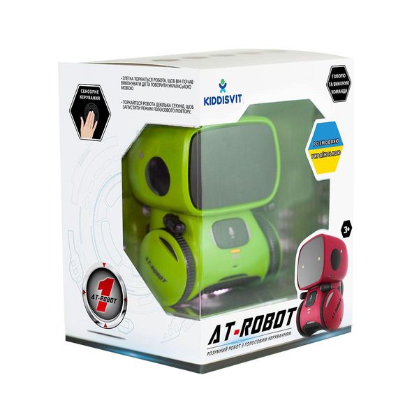 Інтерактивний робот з голосовим управлінням - AT-ROBOT (зелений, озвуч.укр.) фото 4