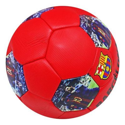 Футбольний м'яч №5 Meik Barcelona PU діаметр 21 см червоний FB24509 фото 1