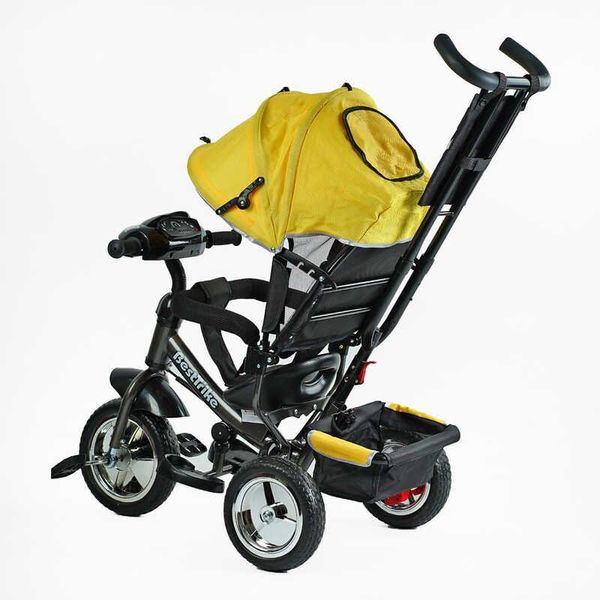 Детский трехколесный велосипед Best Trike интерактивный EVA колеса желтый с черной базой 6588 / 69-584 фото 3