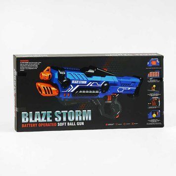 Іграшковий бластер на м'яких кульках 56 см Blaze Storm Automatic Gun 20 кульок ZC 7117 фото 1