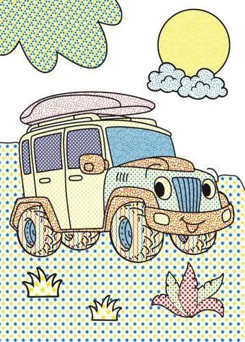 Большая водная раскраска А4 Crystal Book "Пожарная машина" рус фото 2